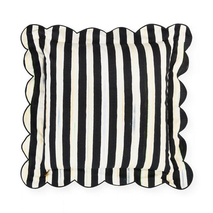 Violet Check Reversible Scalloped Lumbar Throw Pillow