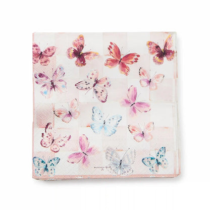 Mocha Check Cocktail Paper Napkins