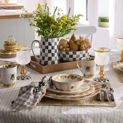 Flax Check Napkin, Set of 4