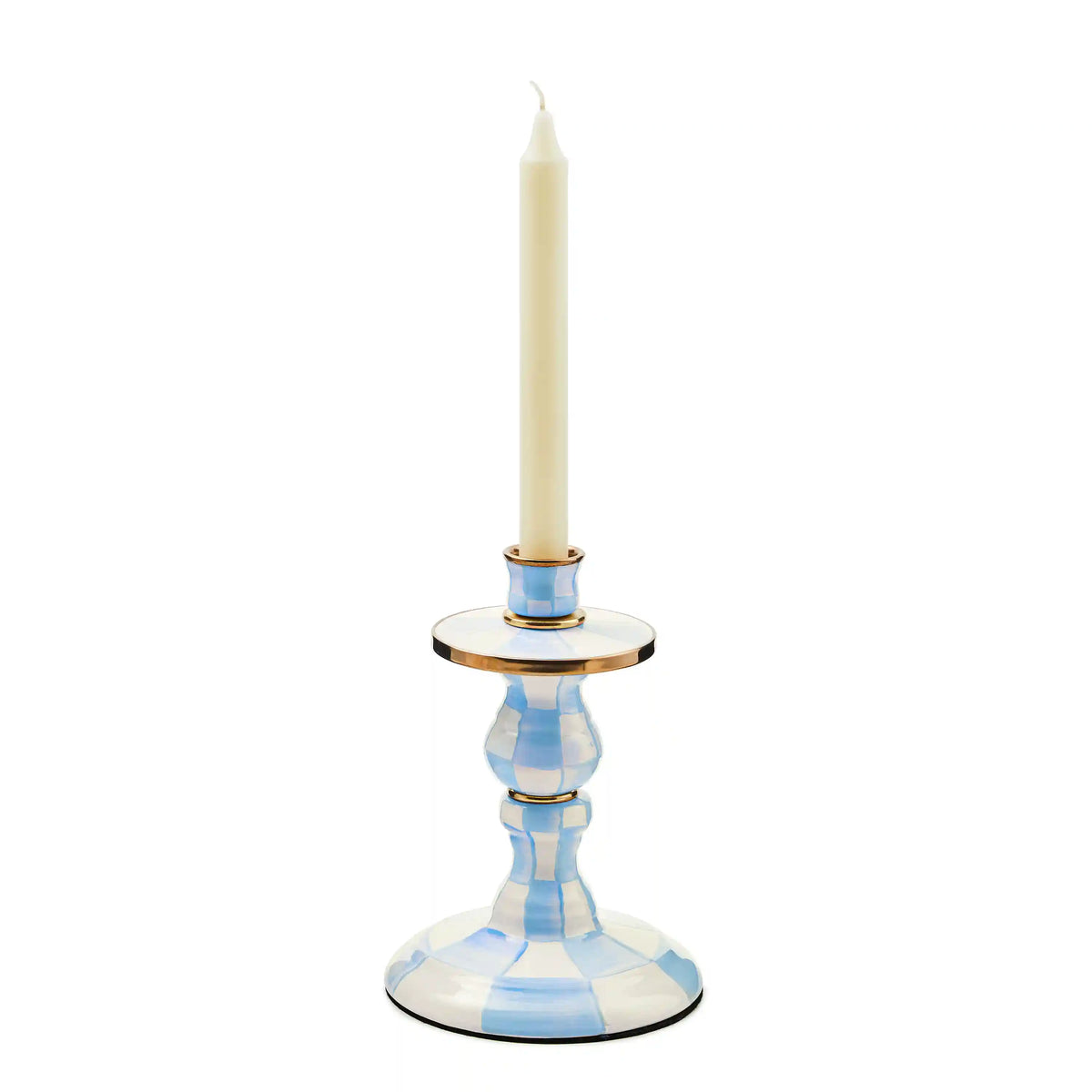 Violet Check Medium Candlestick