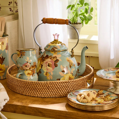 Wild Rose Mauve 2 Quart Tea Kettle