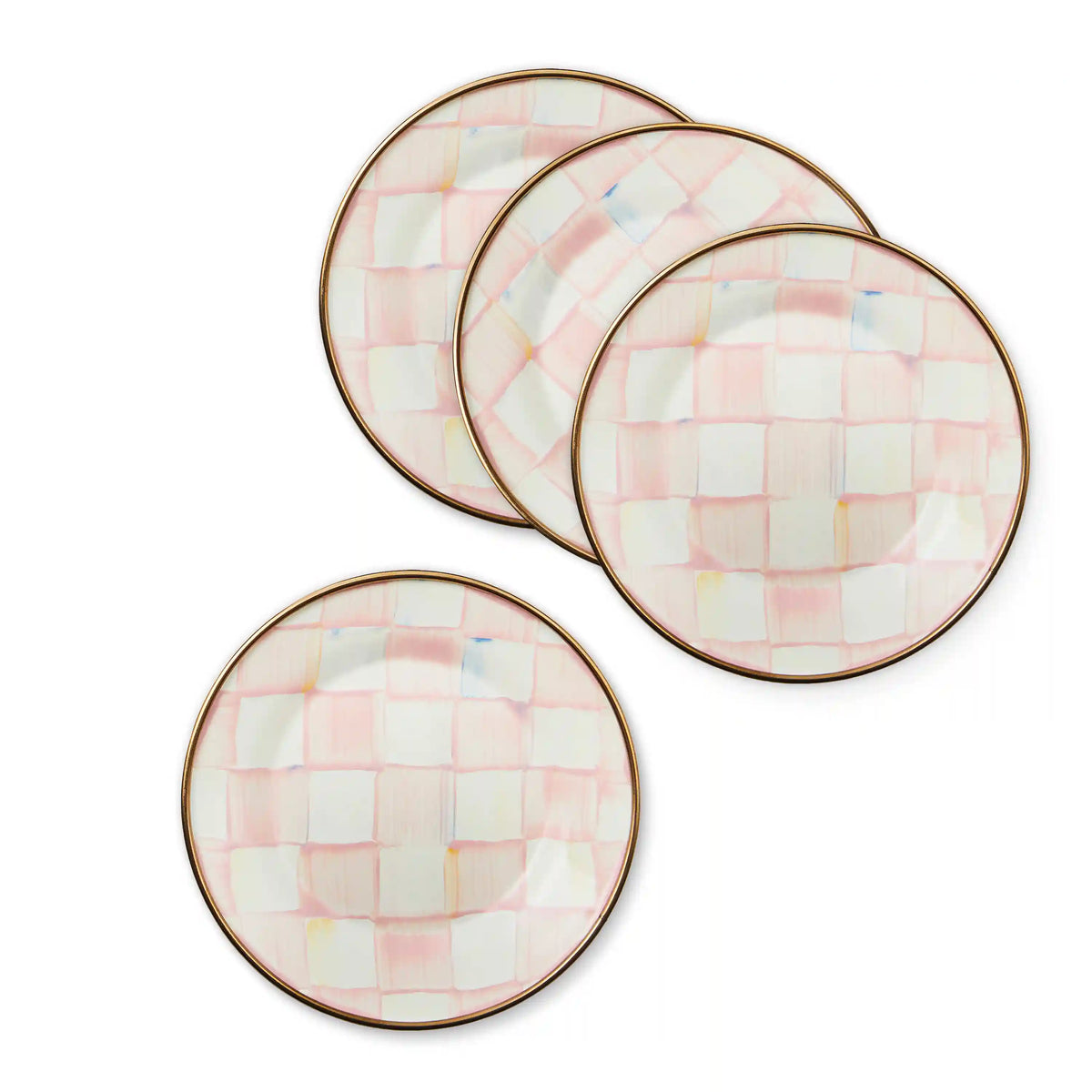 Courtly Check Appetizer Plates, Set of 4