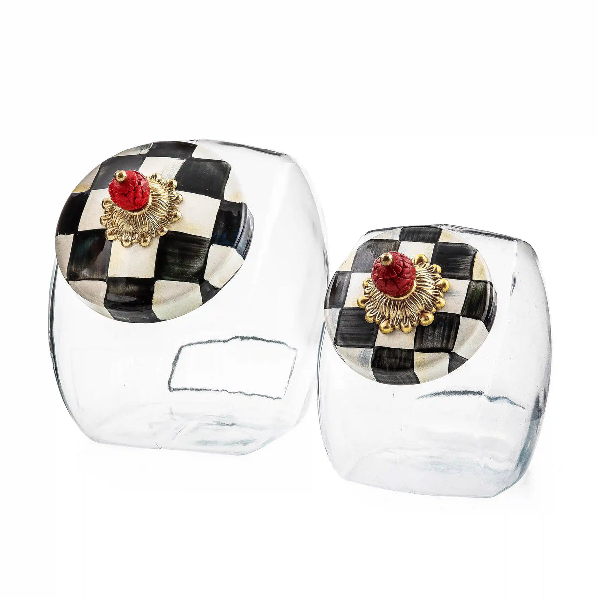 Cookie Jar with Sky Check Lid