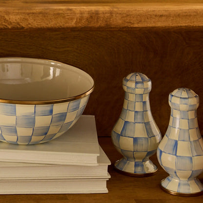 Sterling Check Large Salt & Pepper Shakers