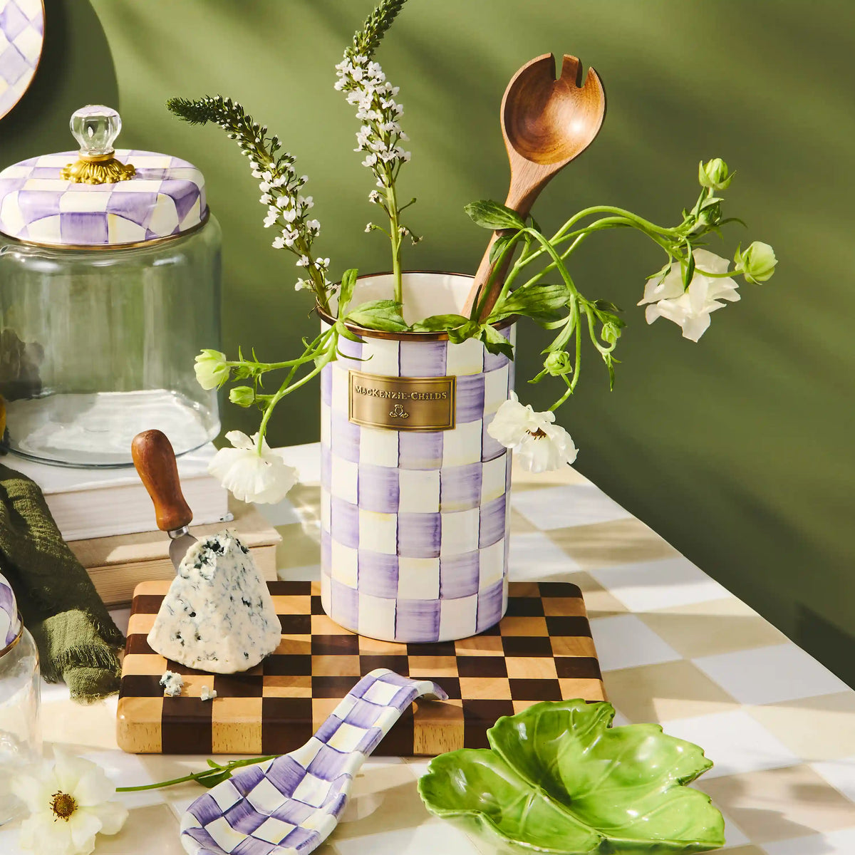 Rosy Check Utensil Holder