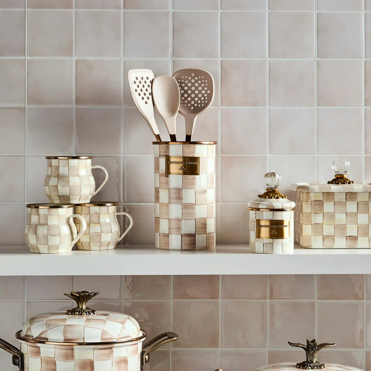 Sky Check Utensil Holder