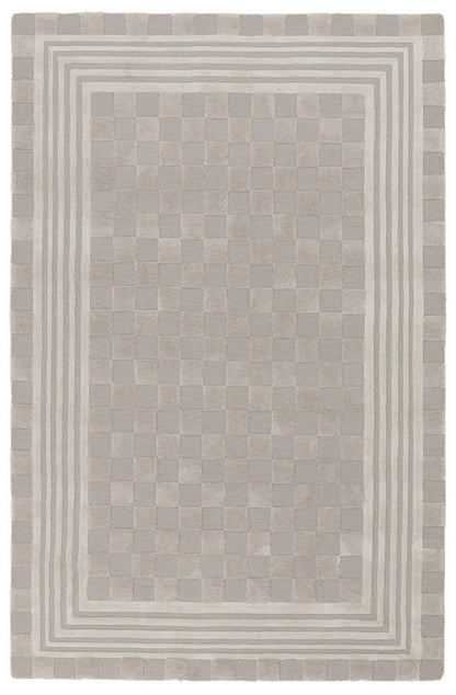 Light Grey Tonal Check 5' x 8' Rug