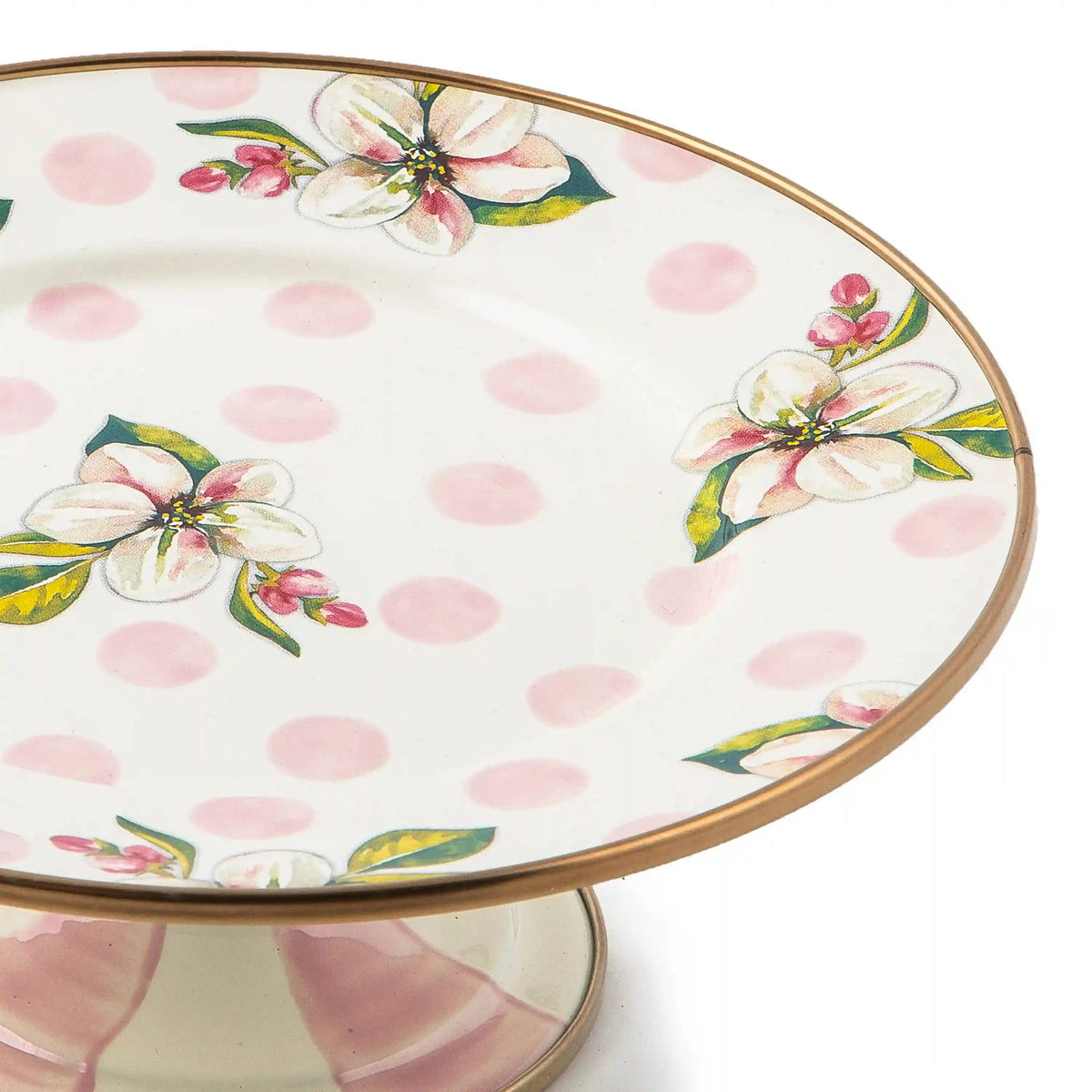Wild Rose White Mini Pedestal Platter