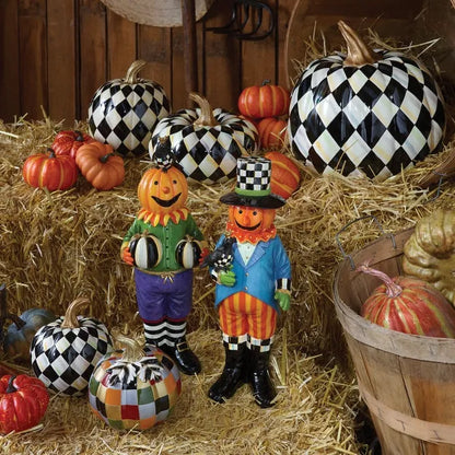 Courtly Harlequin Medium Pumpkin
