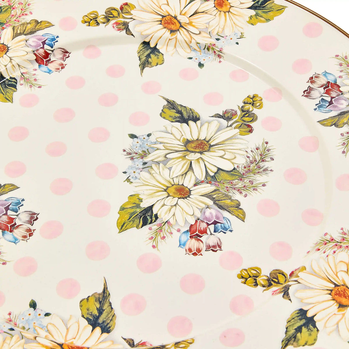 Wild Rose Brown Large Pedestal Platter