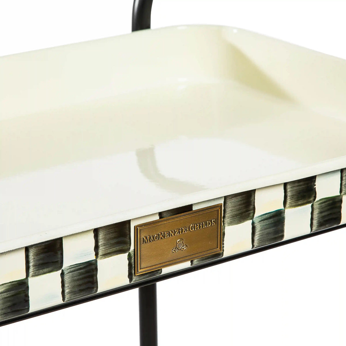 Violet Check 3-Tier Kitchen Cart