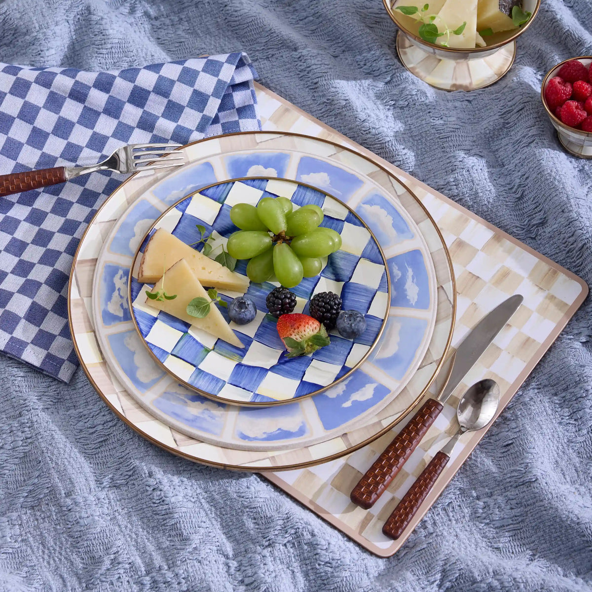 Royal Check Cork Back Placemats, Set of 4