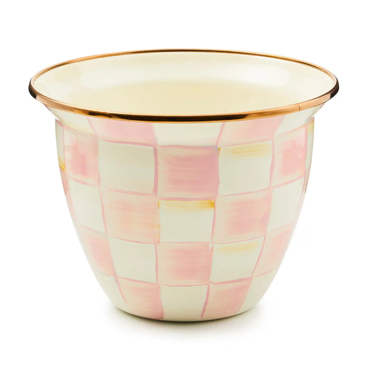 Emerald Check Large Flower Pot