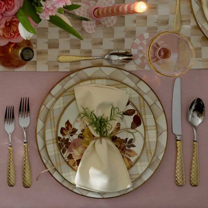 Tartan Latte Dinner Plate