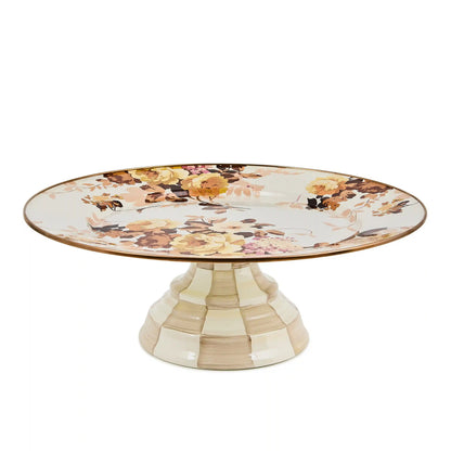 White Flower Market Mini Pedestal Platter