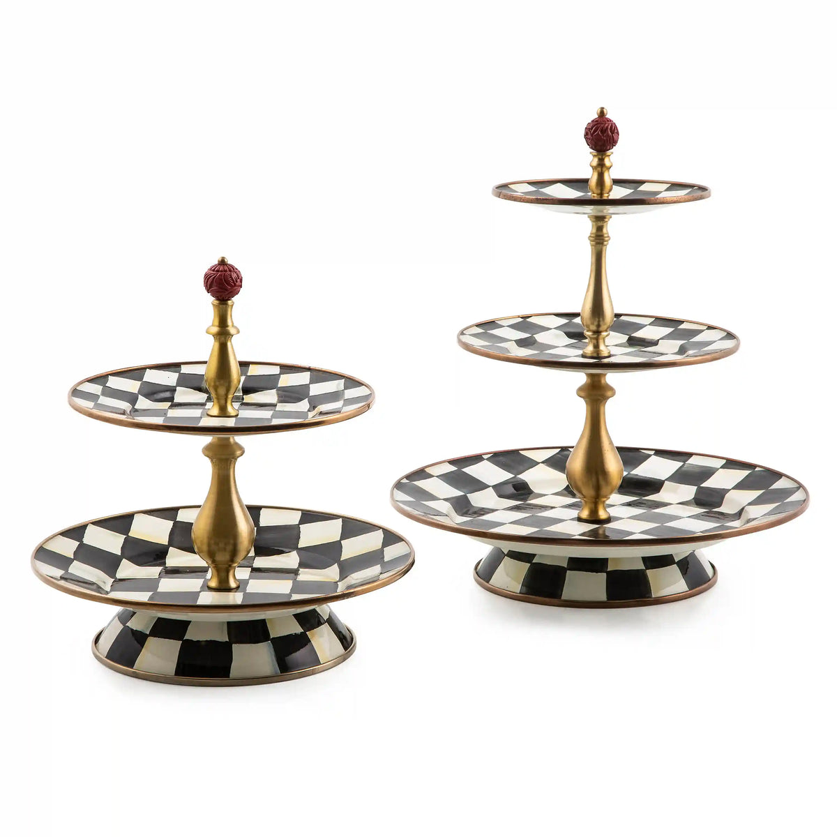 Royal Check Two Tier Sweet Stand