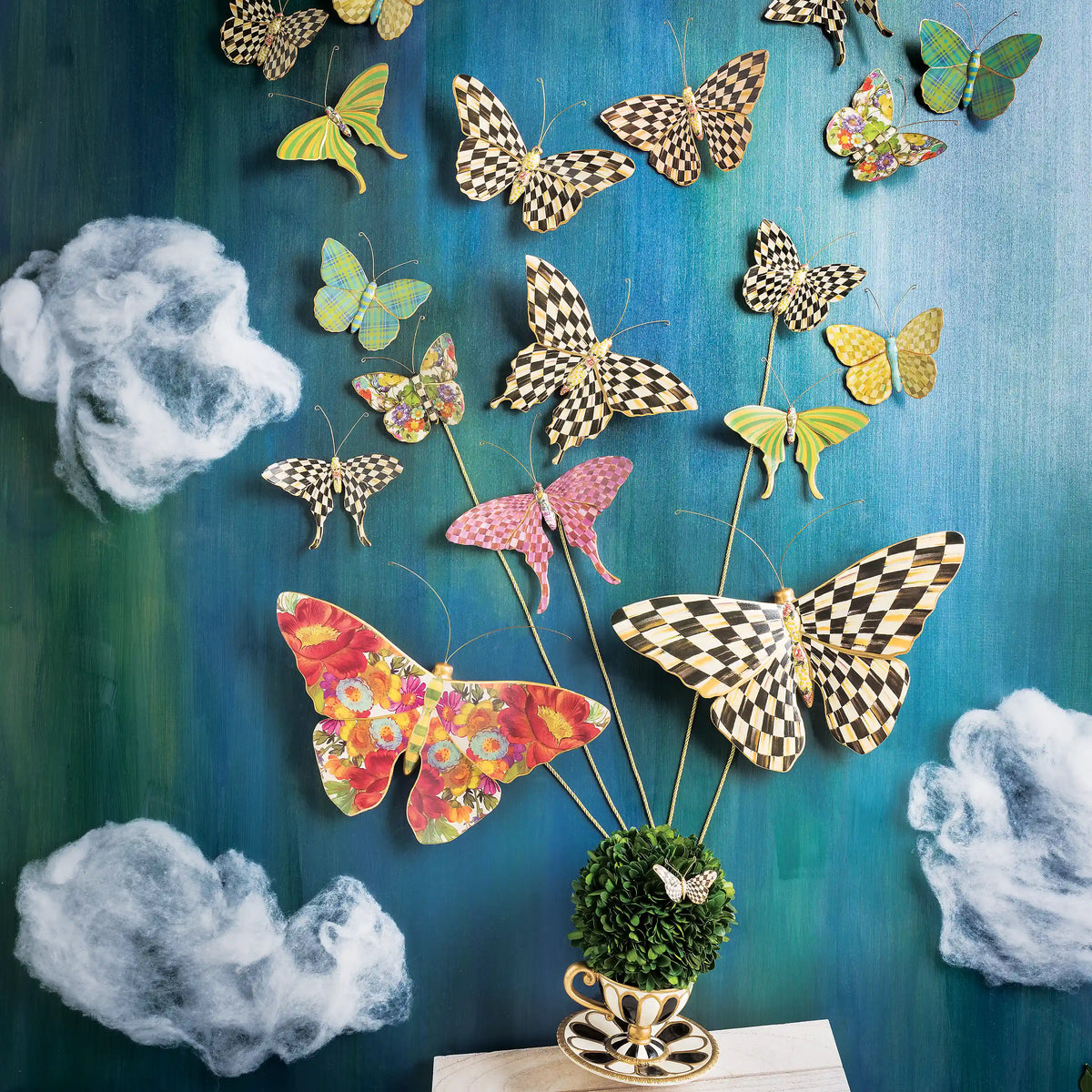 Violet Butterfly Wall Decor Duo