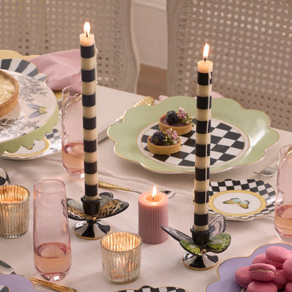 Courtly Check Butterfly Candle Holders, Set of 2