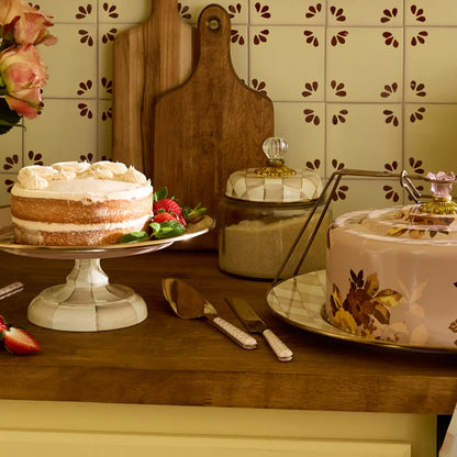 Sterling Check Bistro Cake Serving Set