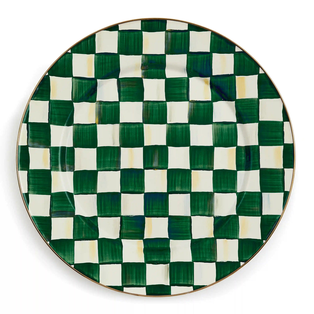 Violet Check Serving Platter