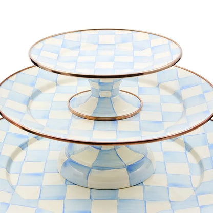 Sky Check Mini Pedestal Platter