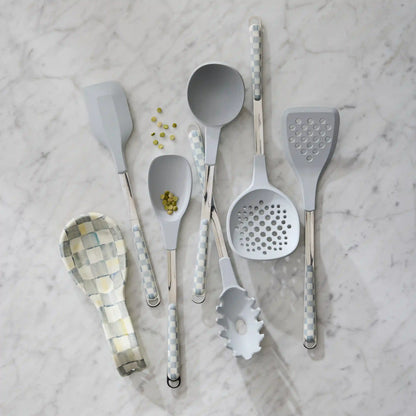 Violet Check Spoon Rest