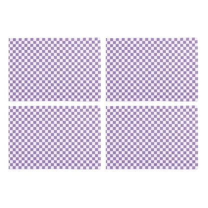 Violet Check Placemat, Set of 4