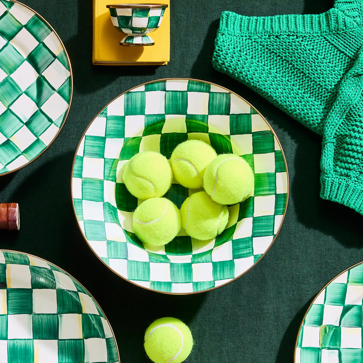 Rosy Check Serving Bowl