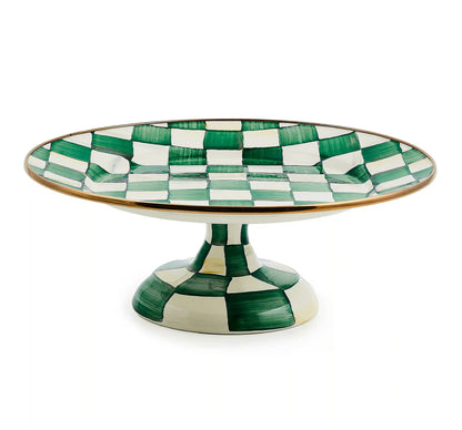 Sterling Check Mini Pedestal Platter