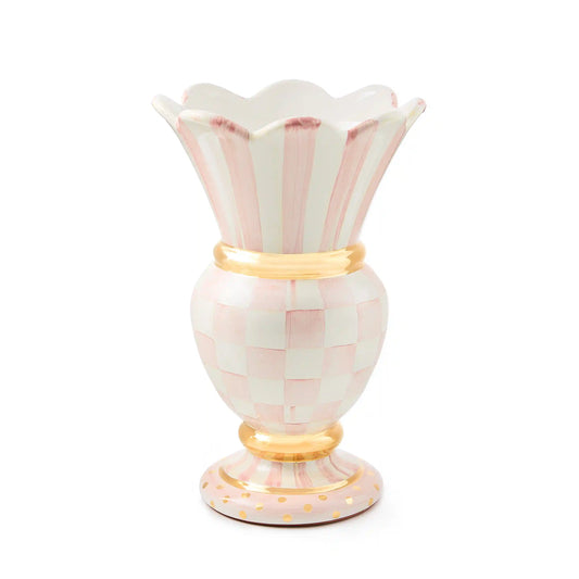 Violet Check Ceramic Great Vase
