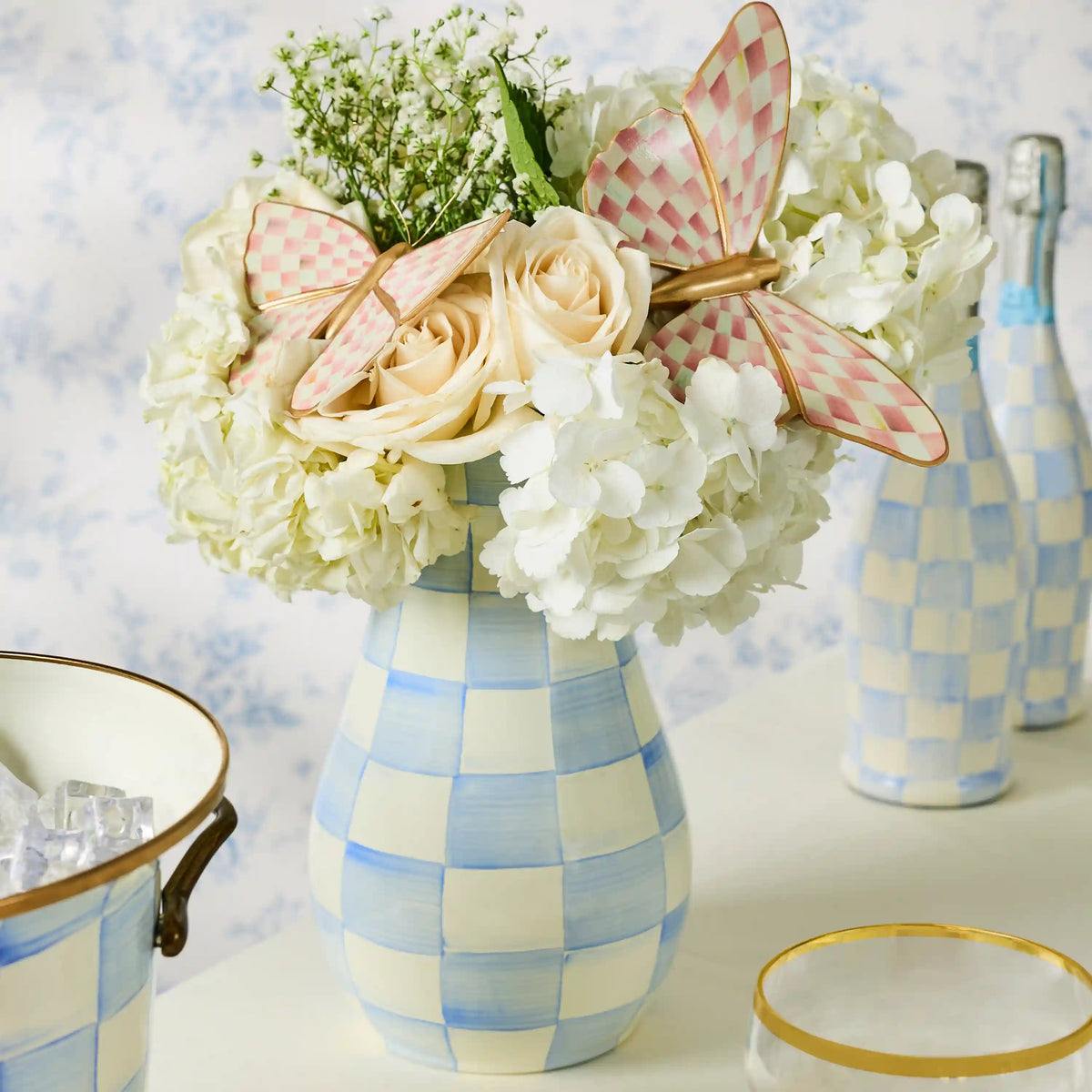 Wild Rose Brown Tall Vase