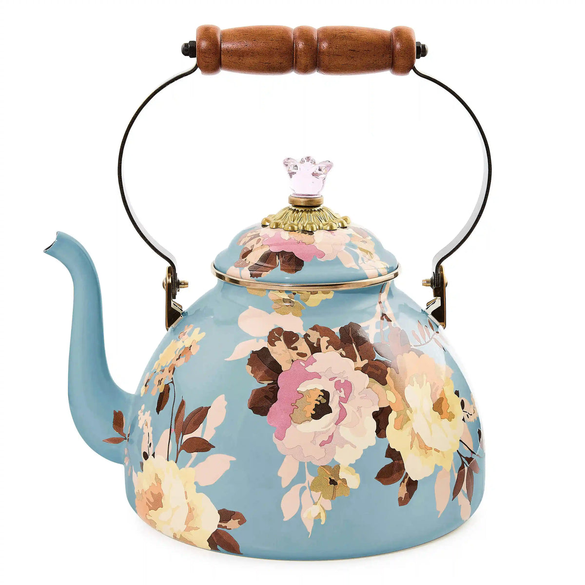 White Flower Market 2 Quart Tea Kettle