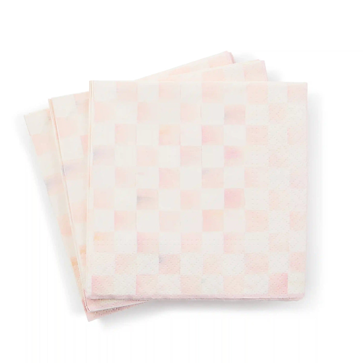 Emerald Check Cocktail Paper Napkins