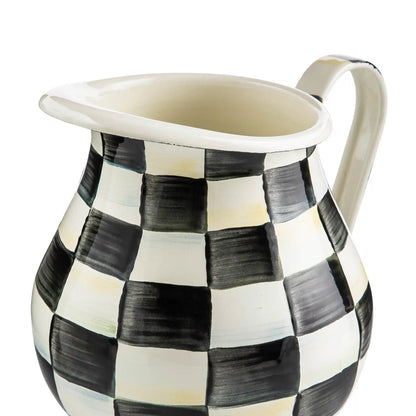 Mocha Check Pitcher